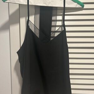 Free People Black Camisole with Mesh Detail